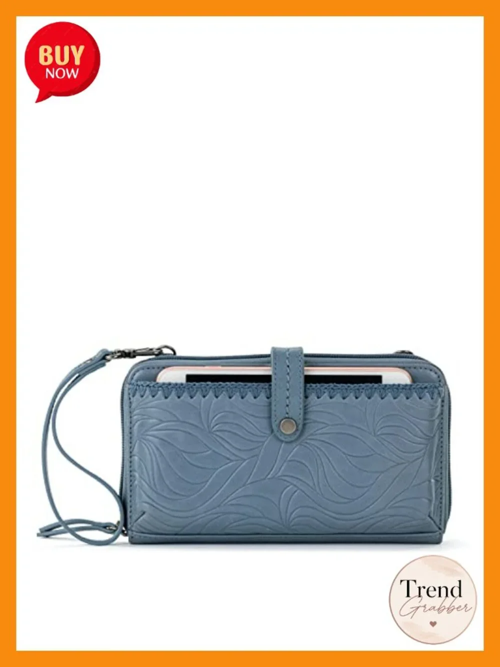 Small Crossbody Smartphone Purse Convertible Wristlet Wallet Leather